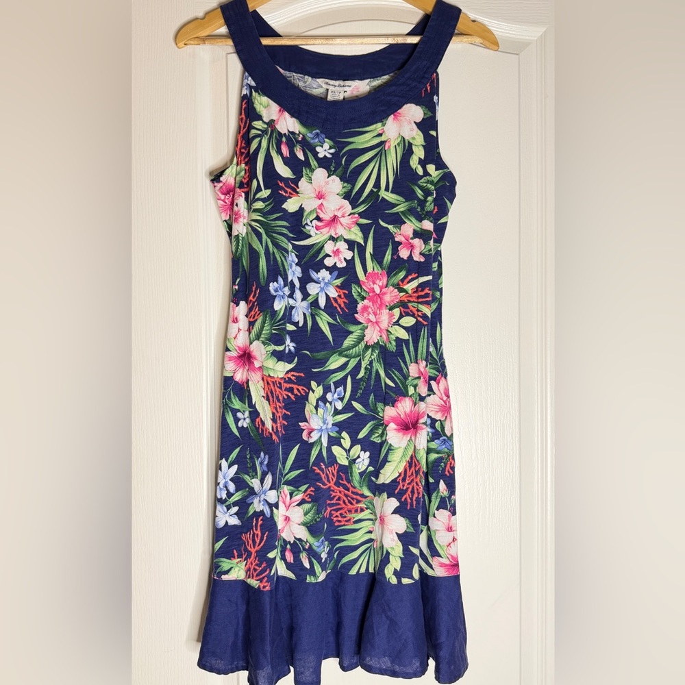 Tommy Bahama Purple Tropical Print Top, Size XS